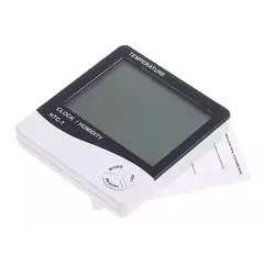 GENERICO - Termometro Ambiental Higrometro Digital Medidor De Temperatura Hidrometro Reloj Alarma Htc-1