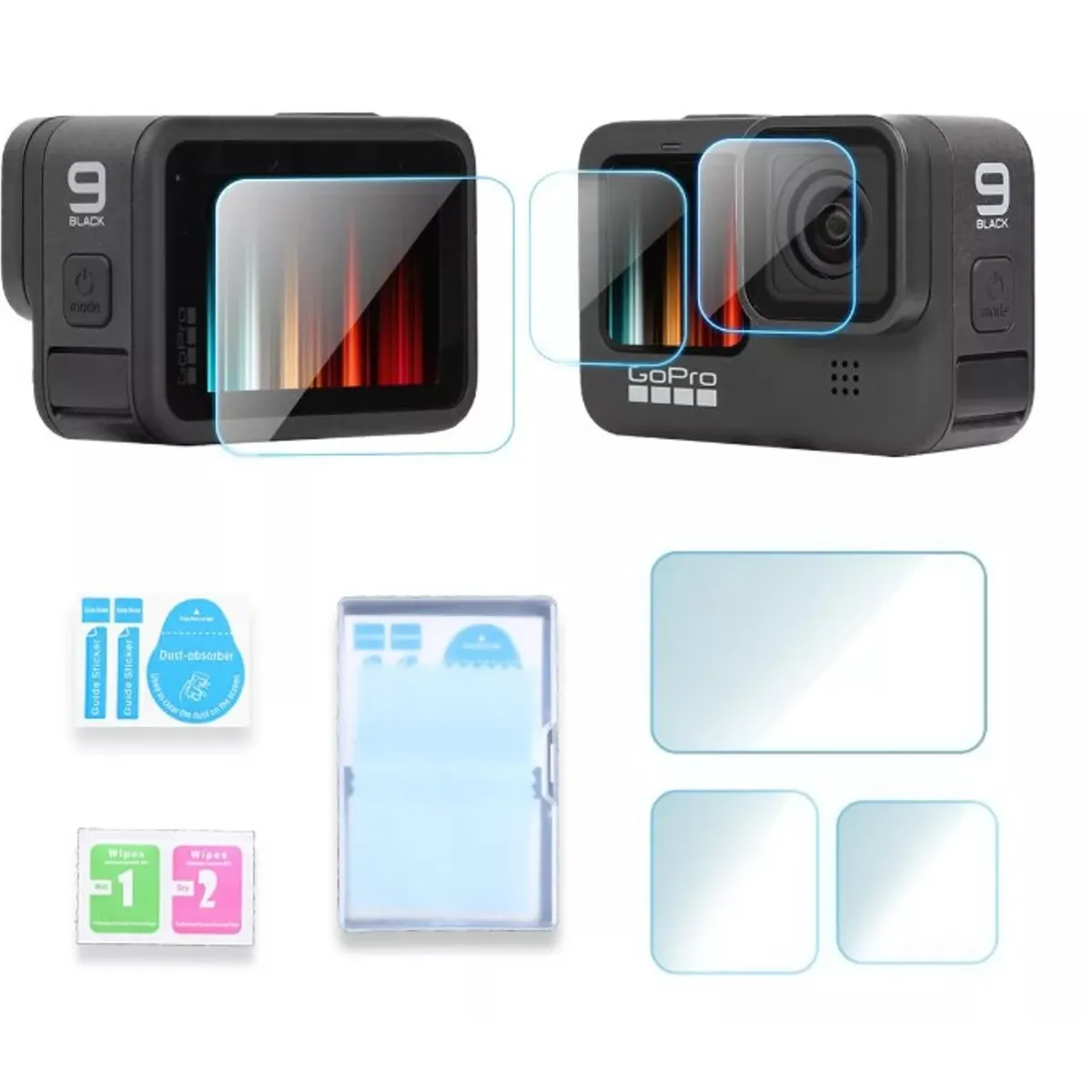 GENERICO - Funda De Silicona Y Vidrio Templado Gopro Hero 12 11 10 9