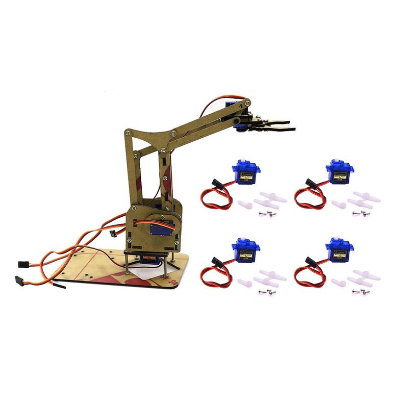 GENERICO - Brazo Robótico SG90 (compatible con Arduino) Kit 1 4 servos incluídos