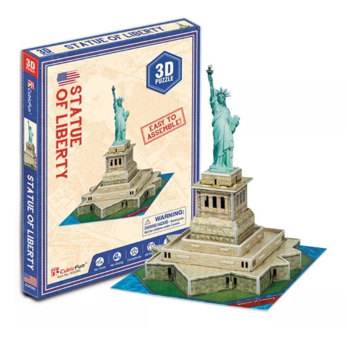GENERICO - Estatua Libertad Puzzle 3d Pequeño 31 Piezas Rompecabezas