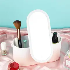OEM - Caja Organizador De Maquillaje Portátil Con Espejo
