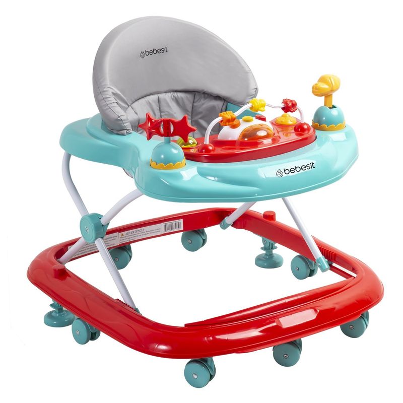 BEBESIT - Andador Musical Airbus Rojo Celeste