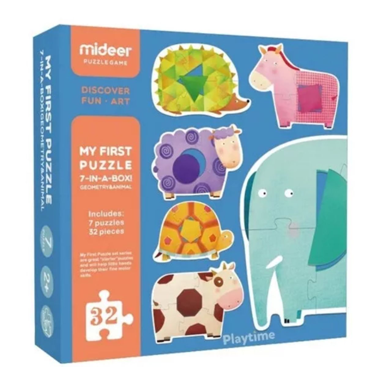 GENERICO - Mi Primer Puzzle Animales 7 En 1 Puzzles Progresivos Mideer