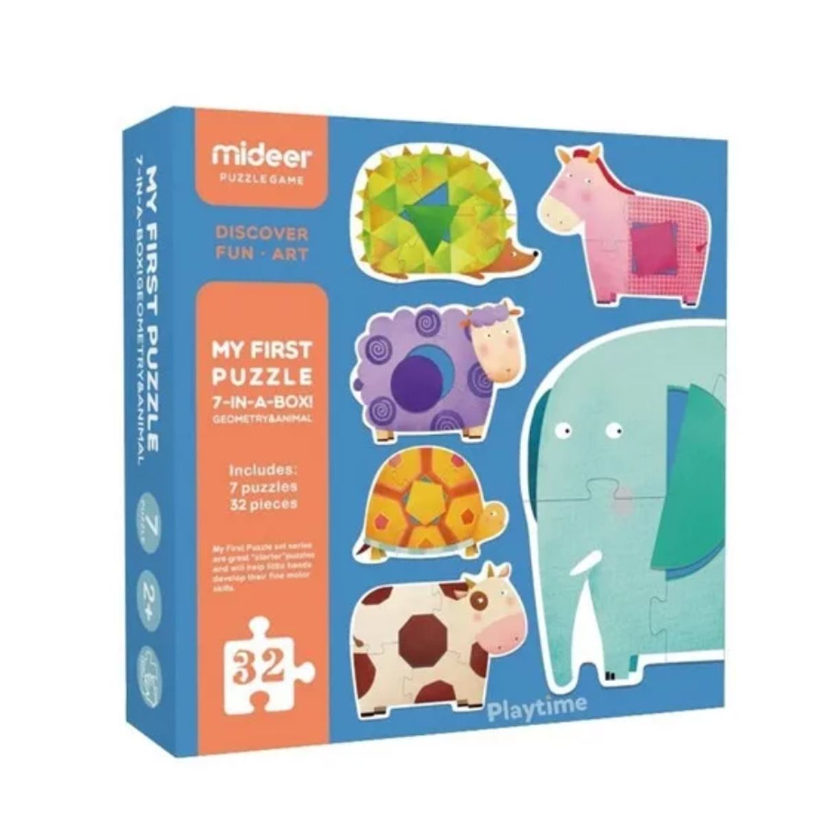 GENERICO - Mi Primer Puzzle Animales 7 En 1 Puzzles Progresivos Mideer