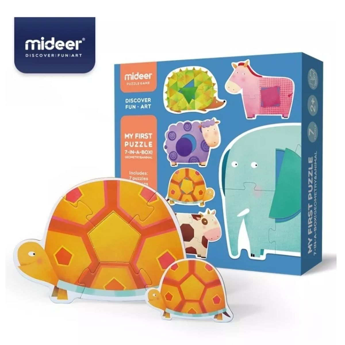 GENERICO - Mi Primer Puzzle Animales 7 En 1 Puzzles Progresivos Mideer