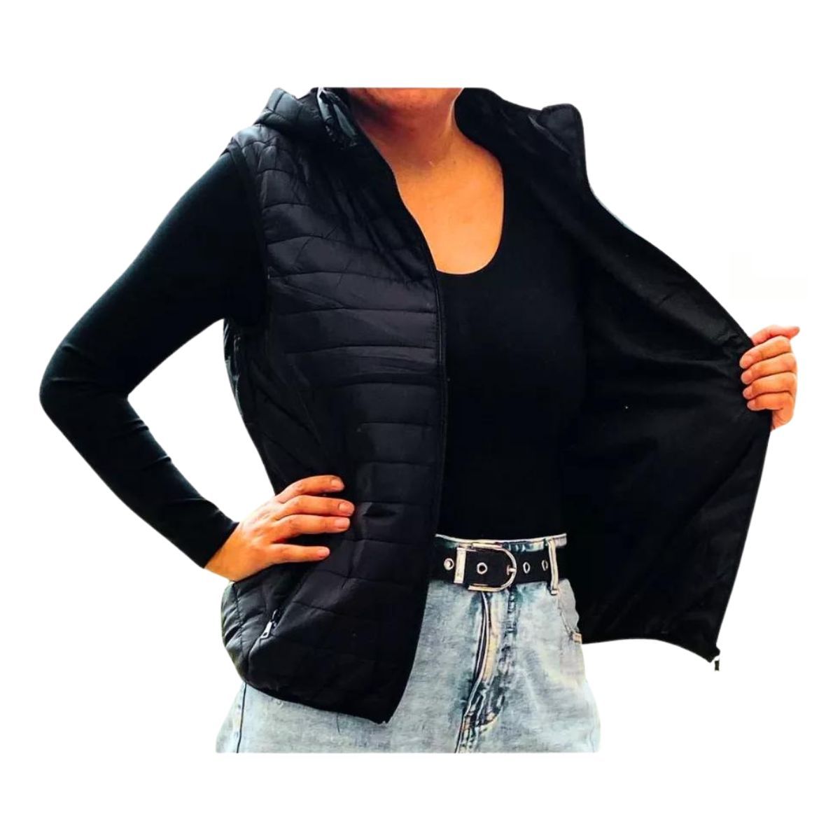 LOOK SHOP - Parka Sin Mangas Mujer Chaqueta Premium Excelente Calidad H62