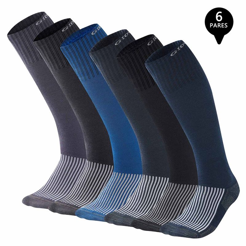GIOVACCHINO - Pack de 6 Calcetines Compresion Bambú Fibra Cobre Hombre