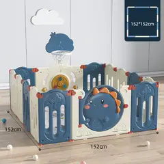 CRUSEC - Corral De Juegos Infantil Dinosaurio Plegable 152cm X 152cm