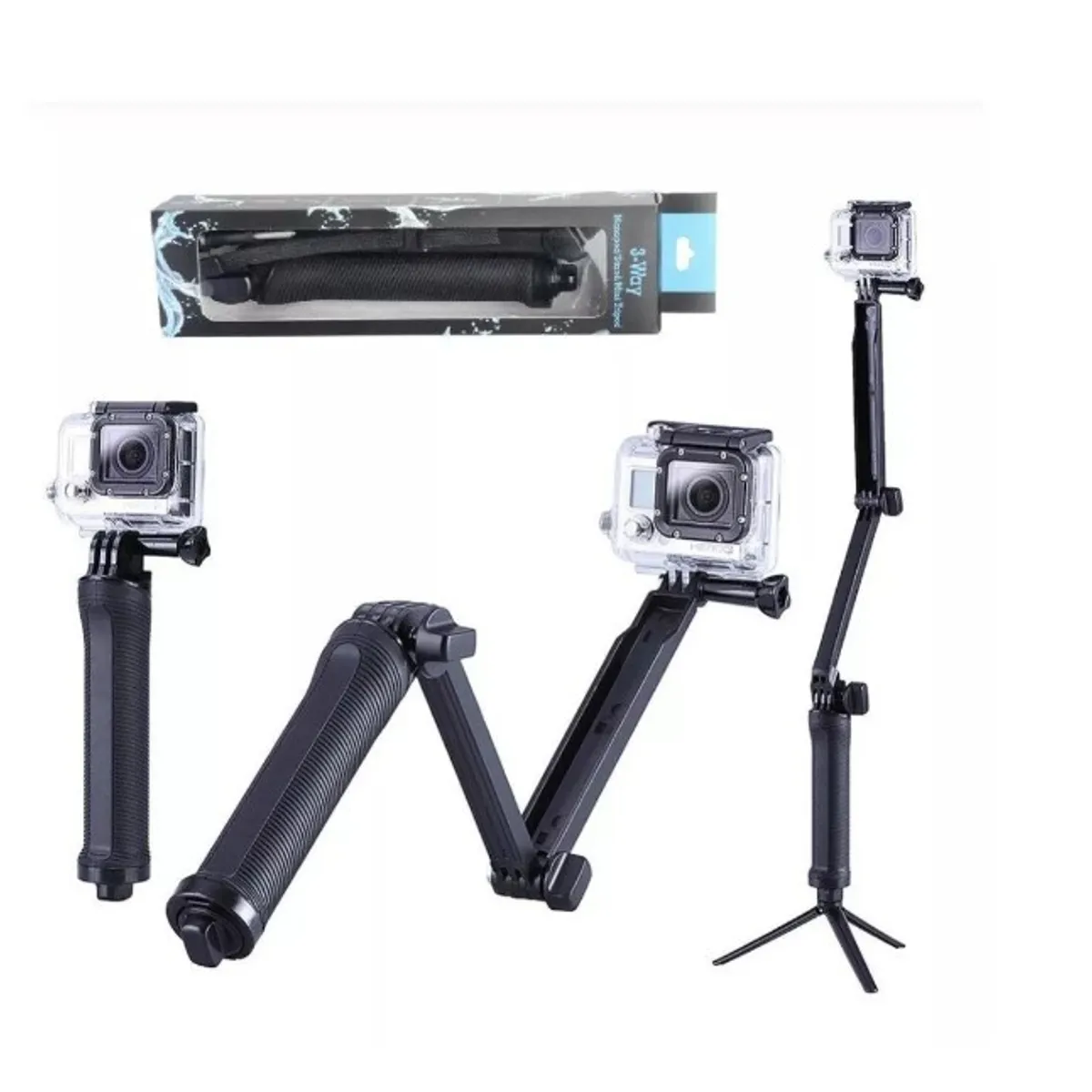 GENERICO - Monopod Trípode De Brazo De Agarre De 3 Vias Gopro