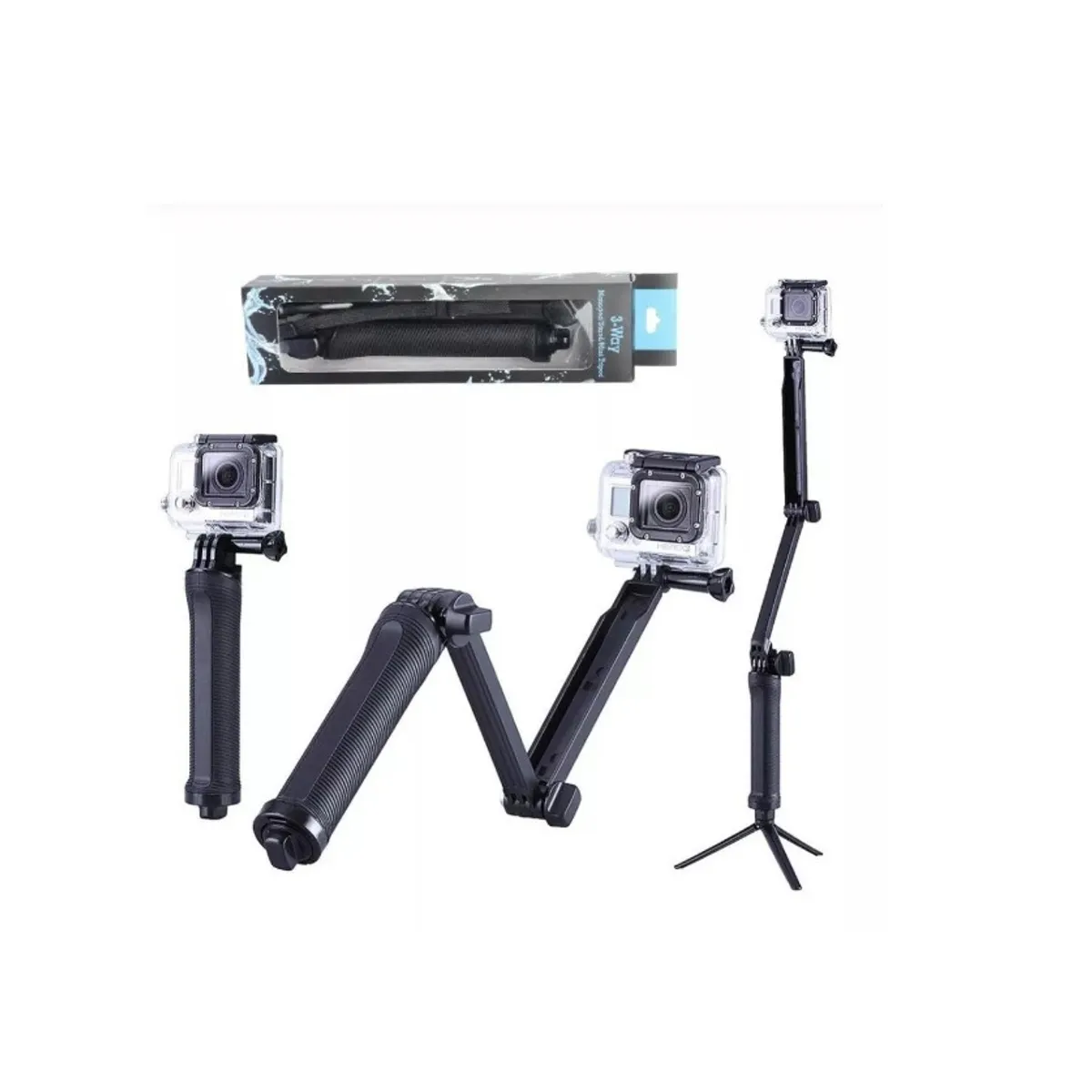 GENERICO - Monopod Trípode De Brazo De Agarre De 3 Vias Gopro
