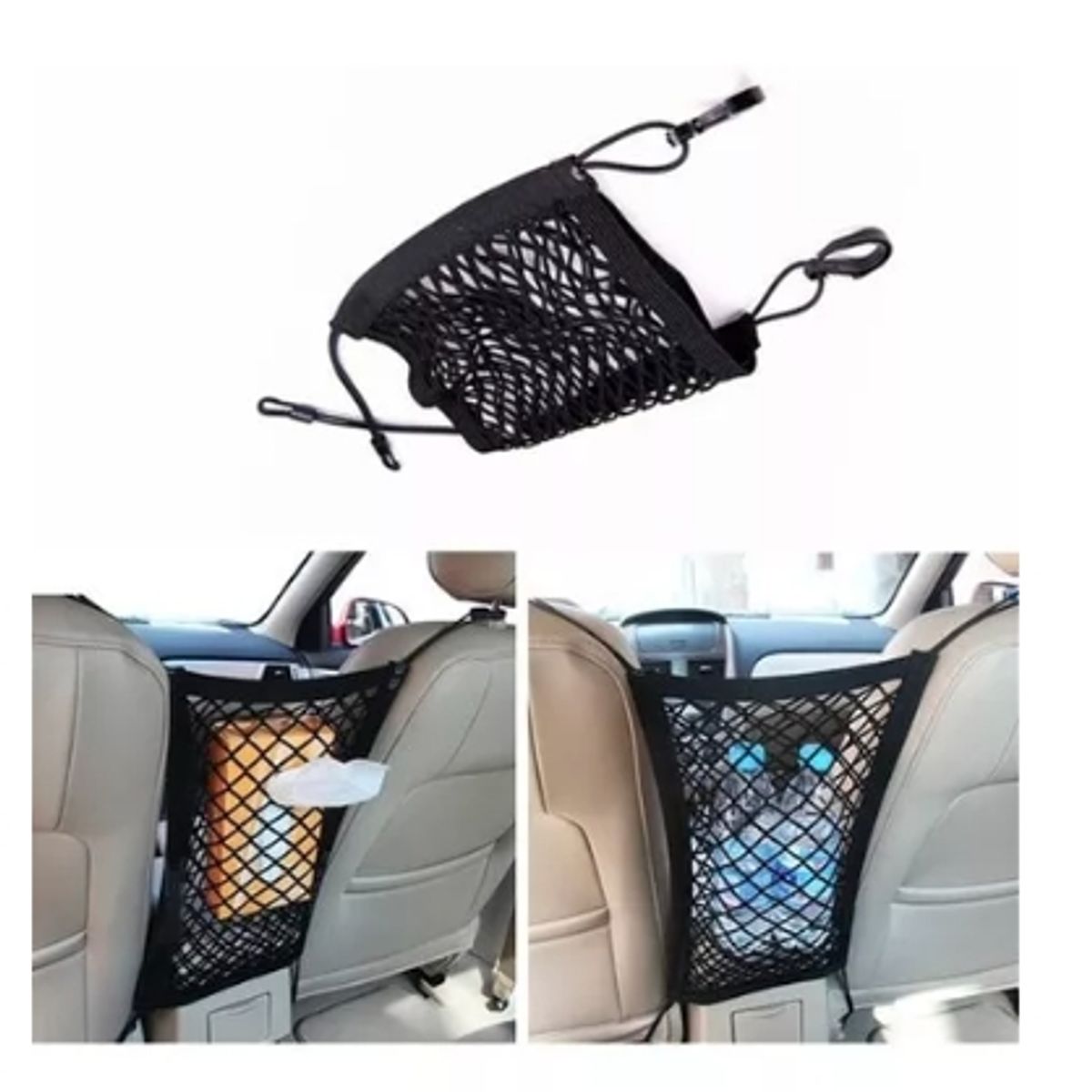GENERICO - Asiento Organizadora Coche Malla Red Elástica Almacenamiento