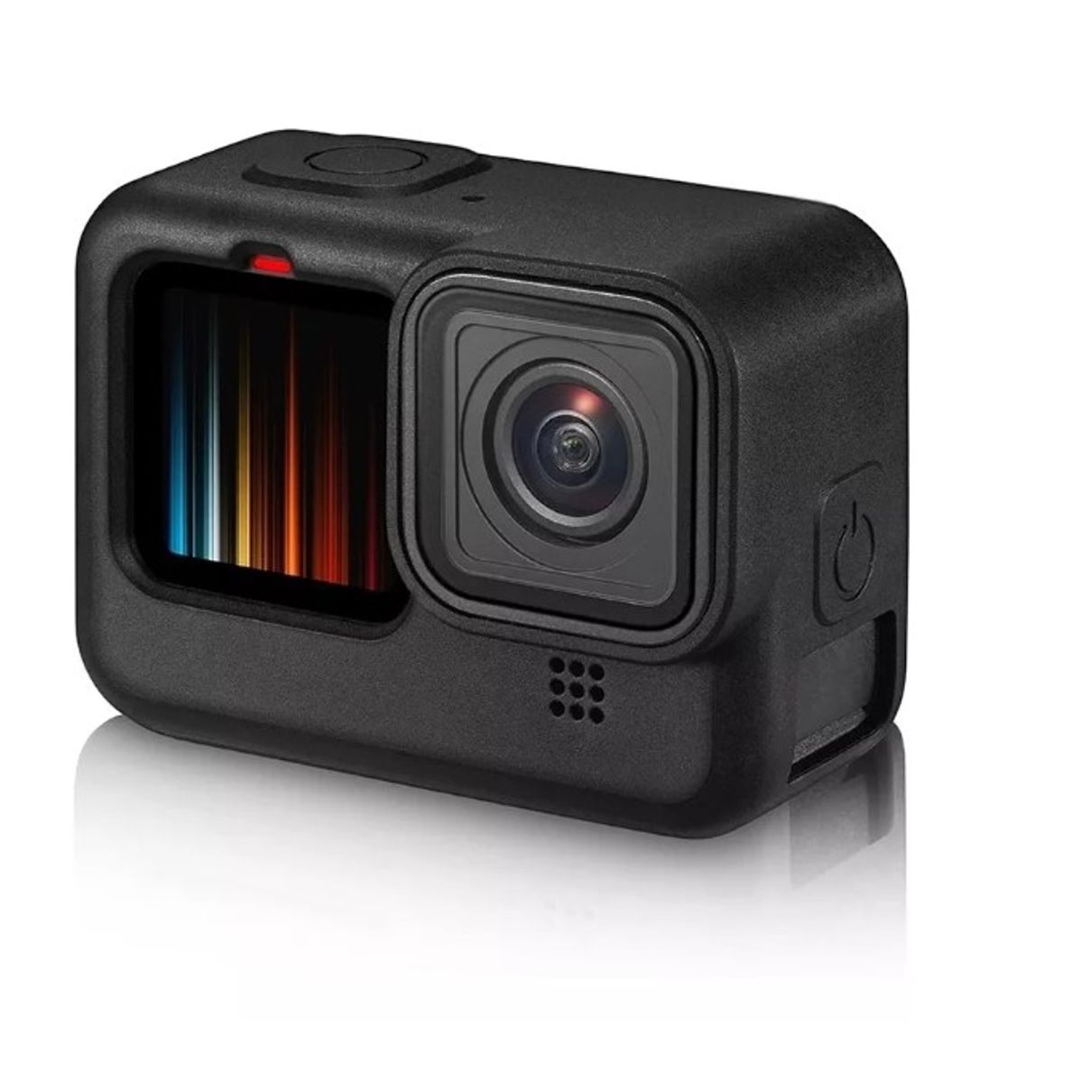 GENERICO - Pack Funda De Goma + Kit Mica De Vidrio Gopro 9 Black