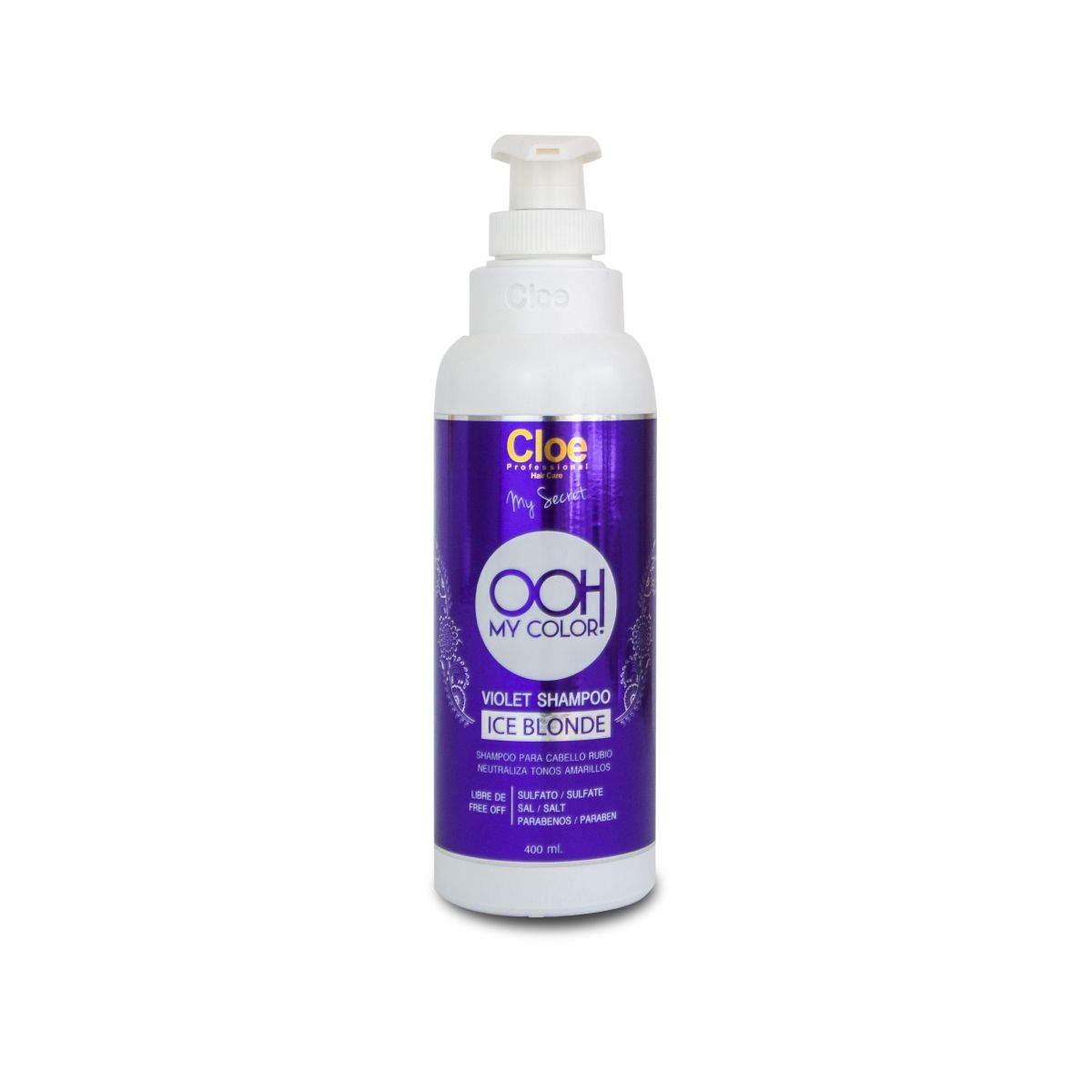CLOE - Shampoo matizador de cabellos rubios Ooh My color Violet 400 ML Cloe