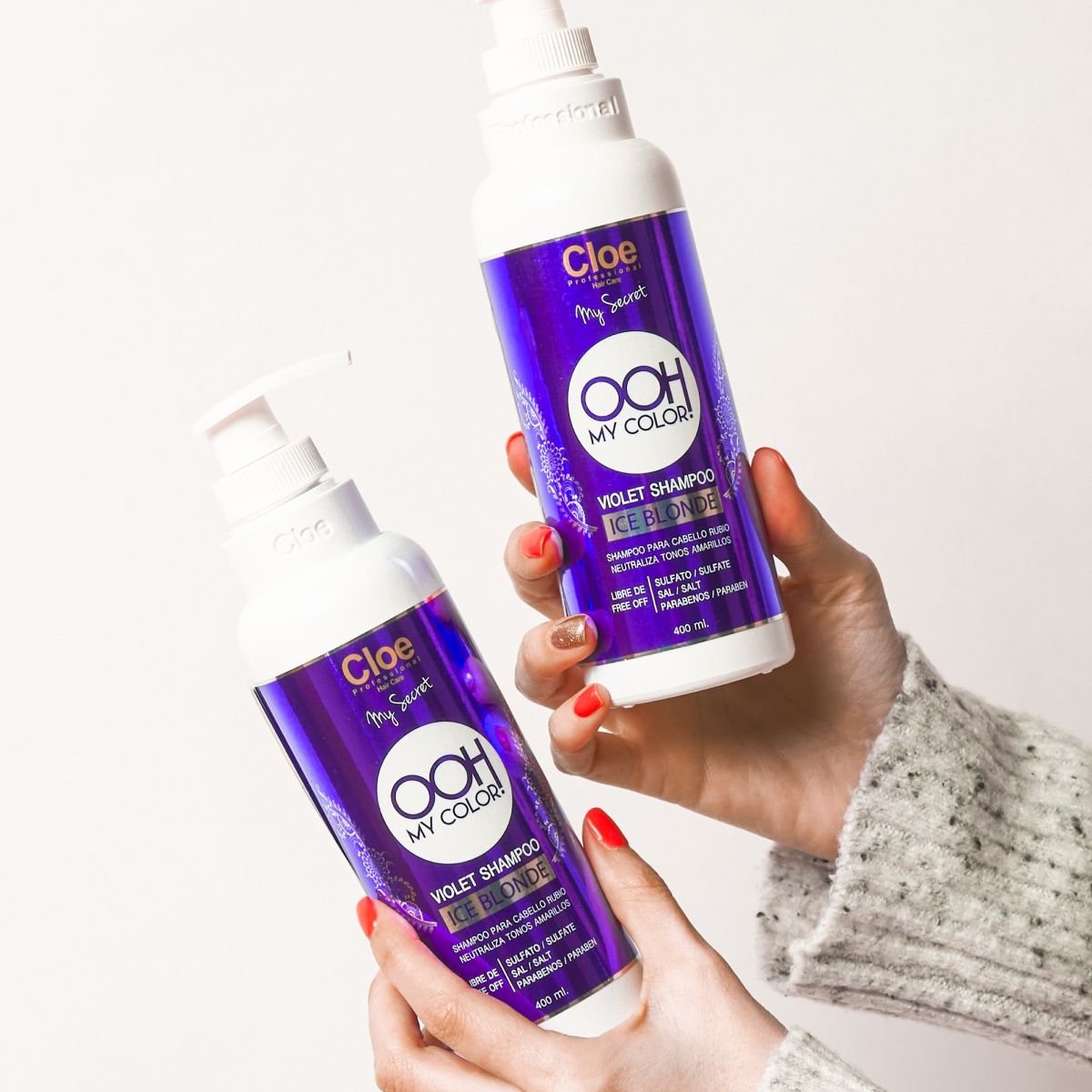 CLOE - Shampoo matizador de cabellos rubios Ooh My color Violet 400 ML Cloe