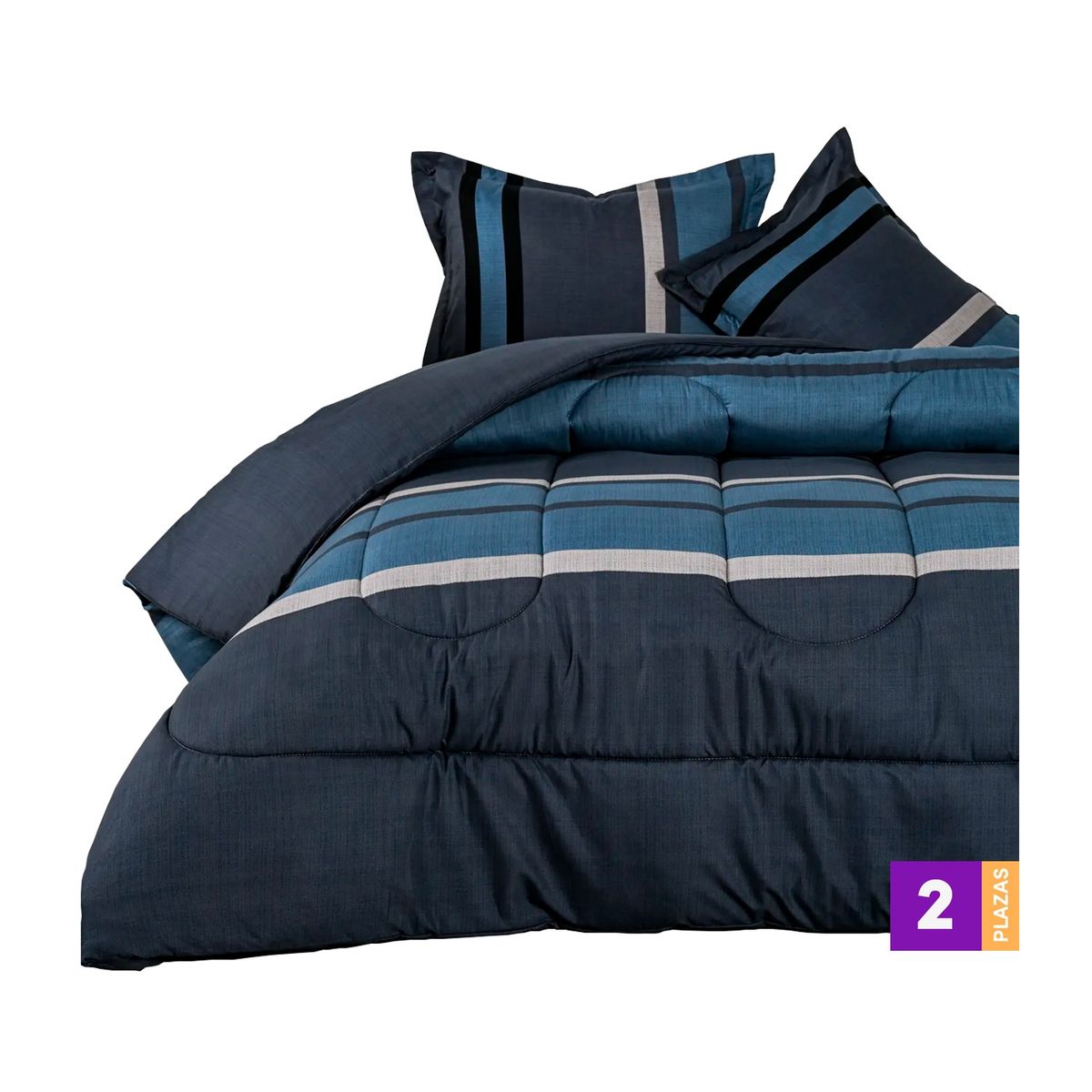 CANNON - Plumón 2 Plazas Cannon + Jgo. Sábanas 200 Hilos Stone