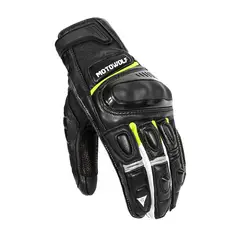 MOTOWOLF - Guantes de Cuero para motociclismo 0306 - Verde
