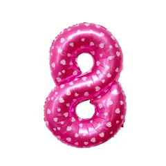 GENERICO - Globo Metalizado Rosado Numero -8