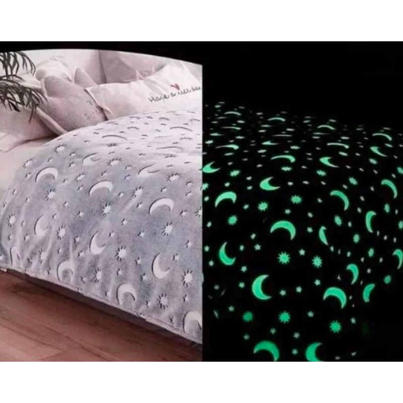 GENERICO - Manta de dormir Luminosa para Niños y Niñas 127 x 152 Cm Color Gris
