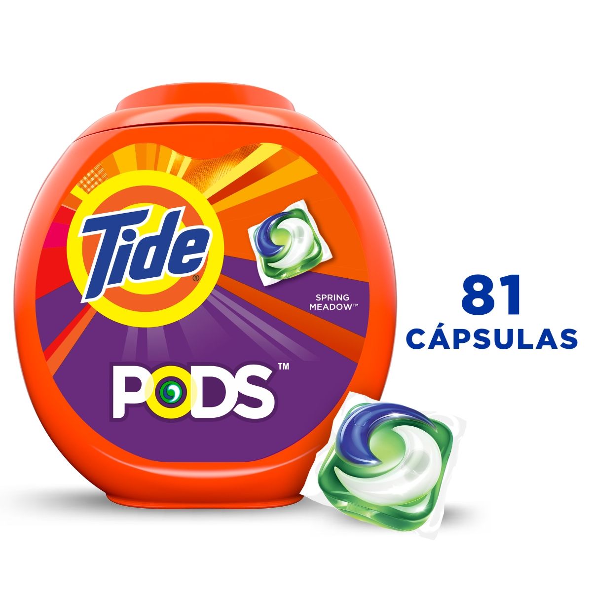 GENERICO - Detergente en cápsulas Tide Pods Spring Meadow, 81 unidades