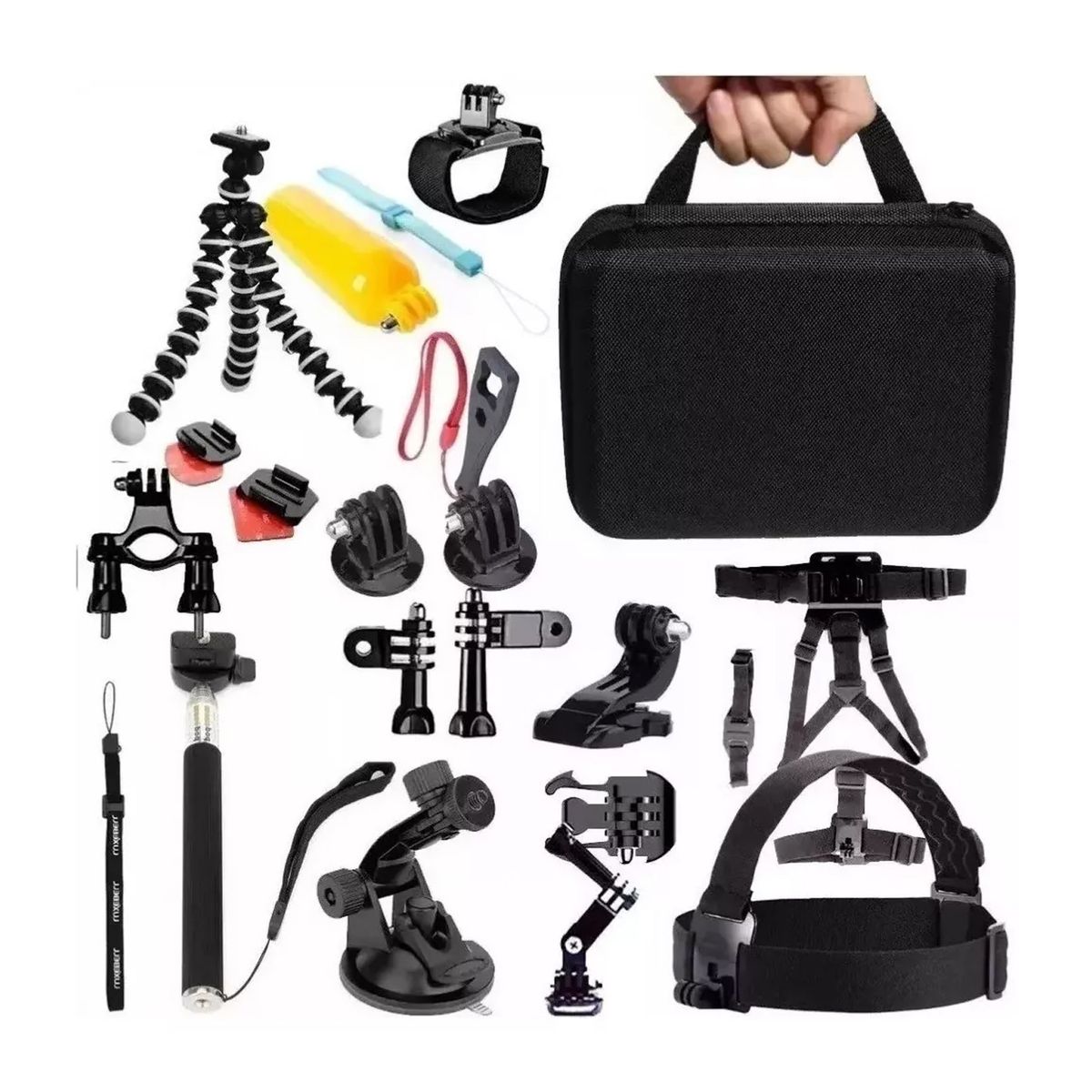 GENERICO - Kit 28 Accesorios Para Camara Gopro Deportiva Incluye Maleta