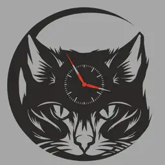 GENERICO - Reloj Artesanal Madera - Gato
