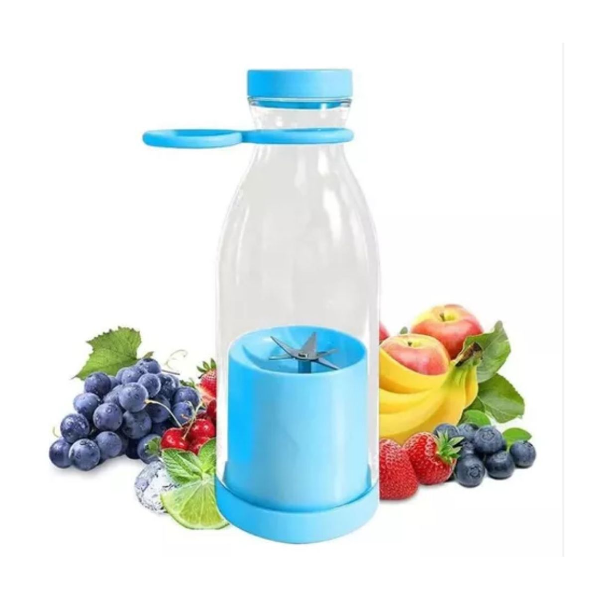 GENERICO - Juguera Portátil Juice Blender Celeste