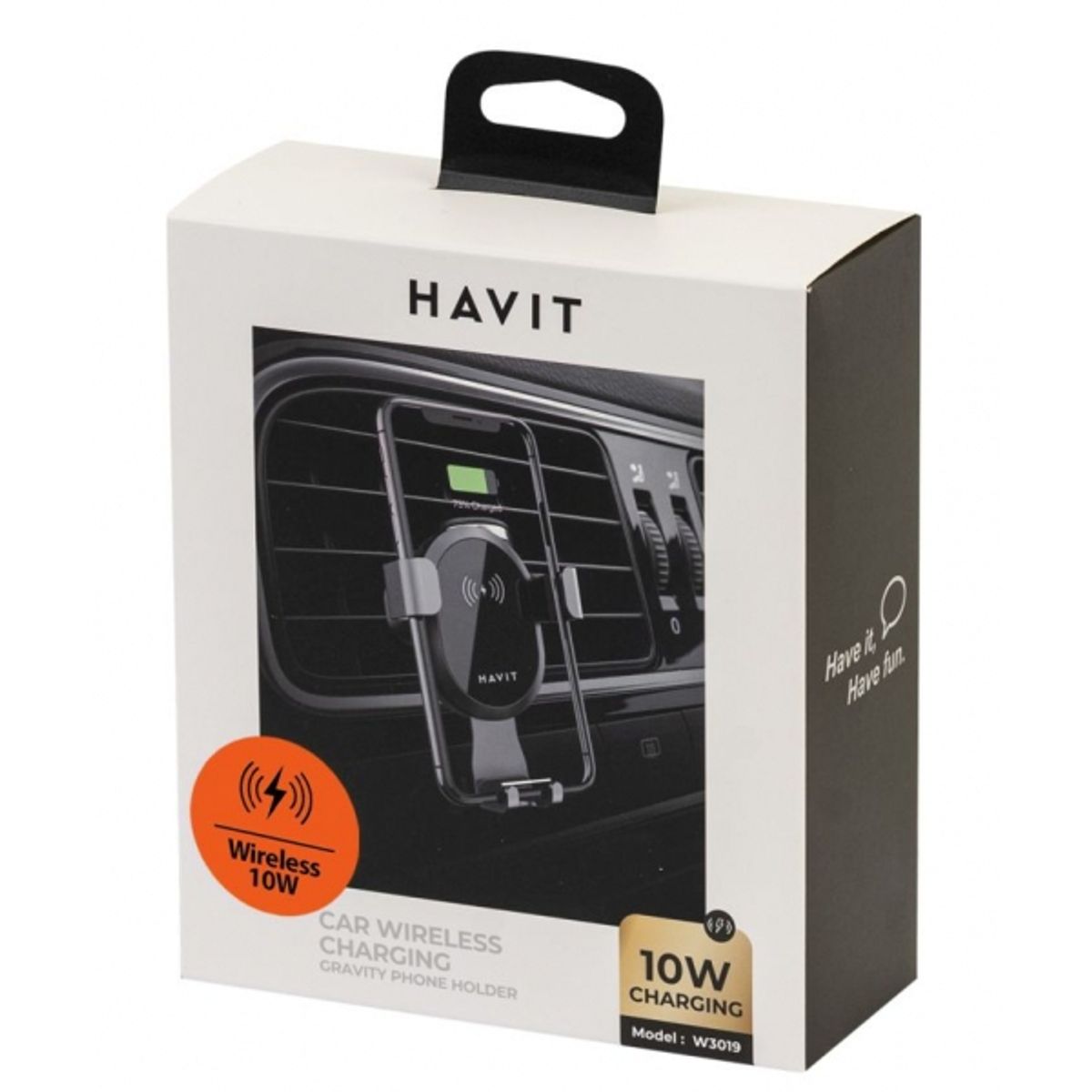 HAVIT - Soporte Cargador Inalámbrico Para Auto W3019 10W Havit
