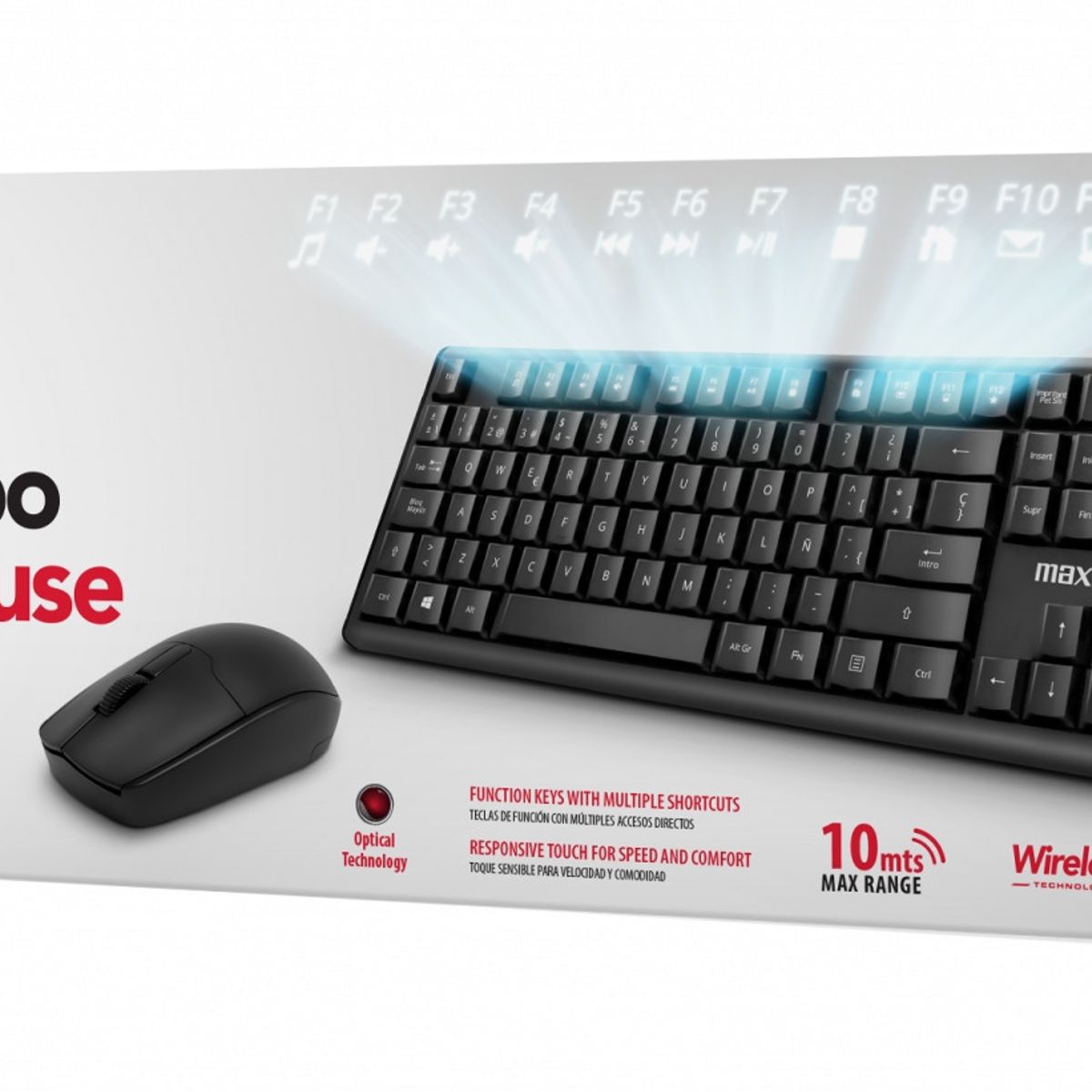 MAXELL - Combo Teclado Inalámbrico Y Mouse Maxell Inalámbrico WKBC-200