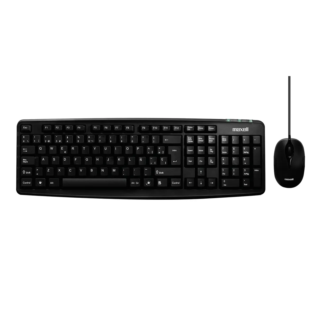 MAXELL - Combo Maxell Teclado Multifuncional Y Mouse Óptico WRKBC-10