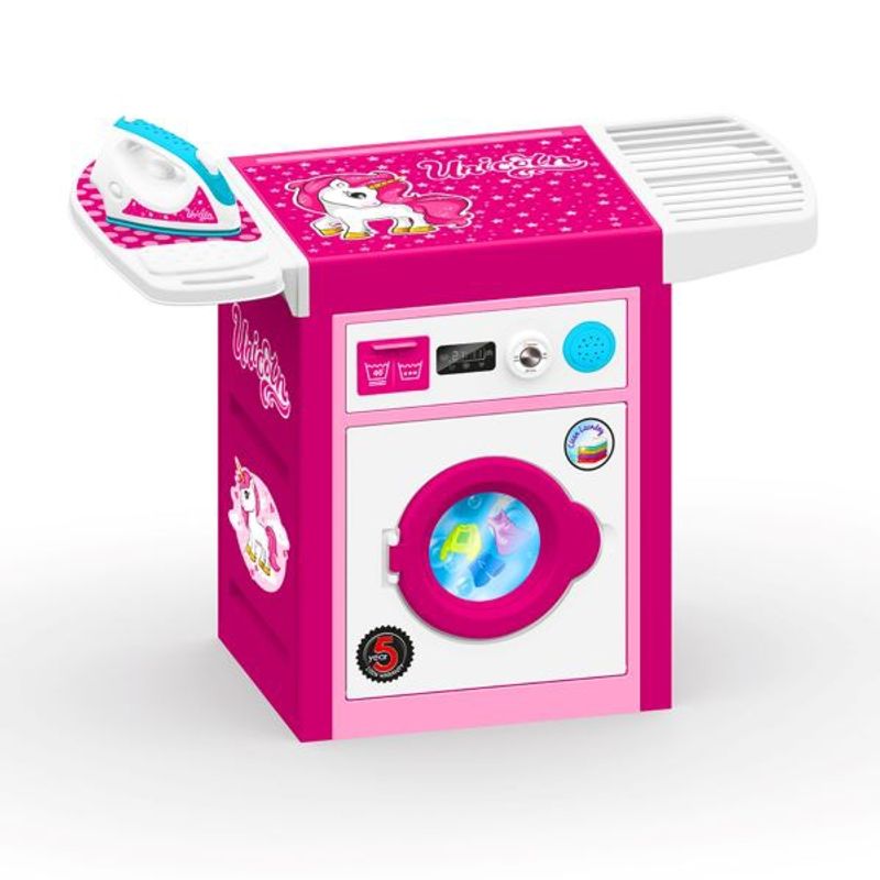 KIDSCOOL - LAVADORA UNICORNIO CON TABLA DE PLANCHAR