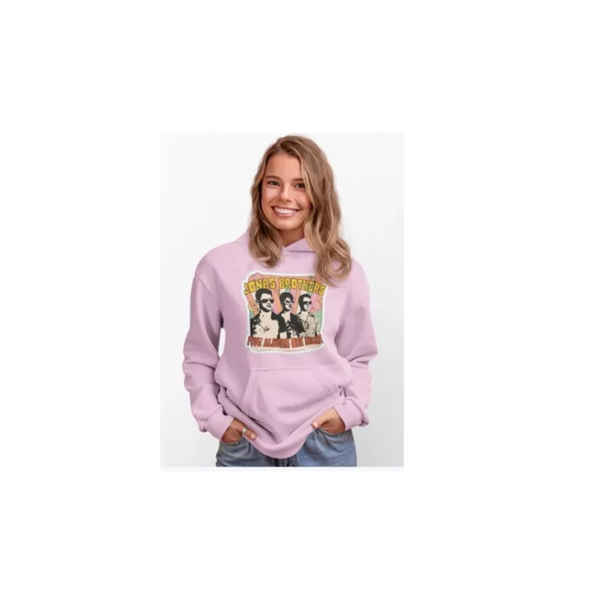 GENERICO - Poleron Unisex Jonas Brothers Banda Vintage Estampado