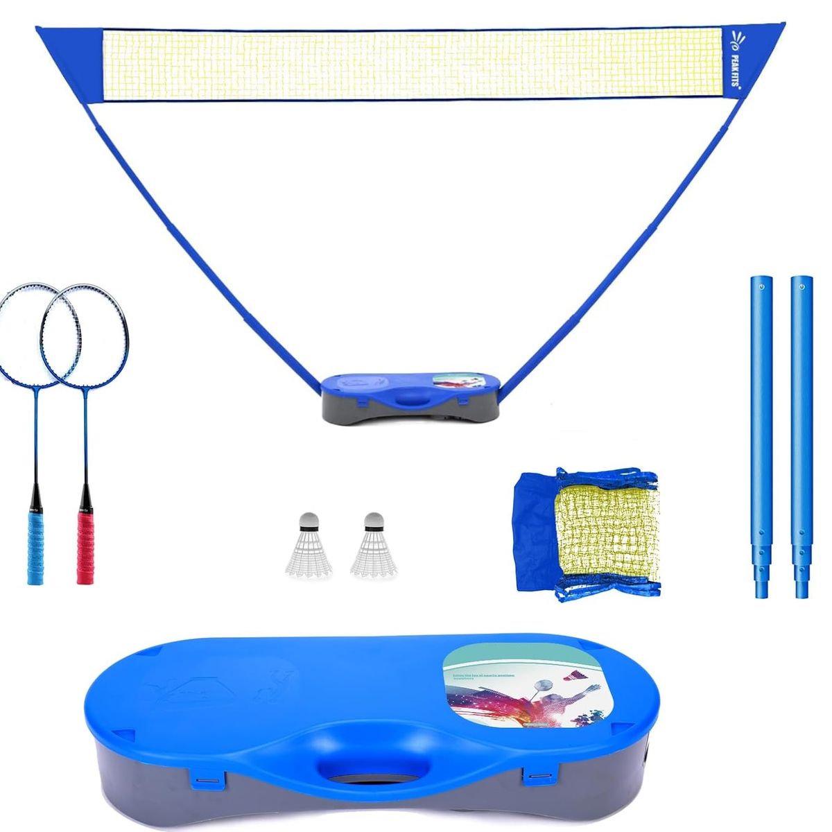 GENERICO - Set De Bádminton Auto Armable Y Transportable + Accesorios