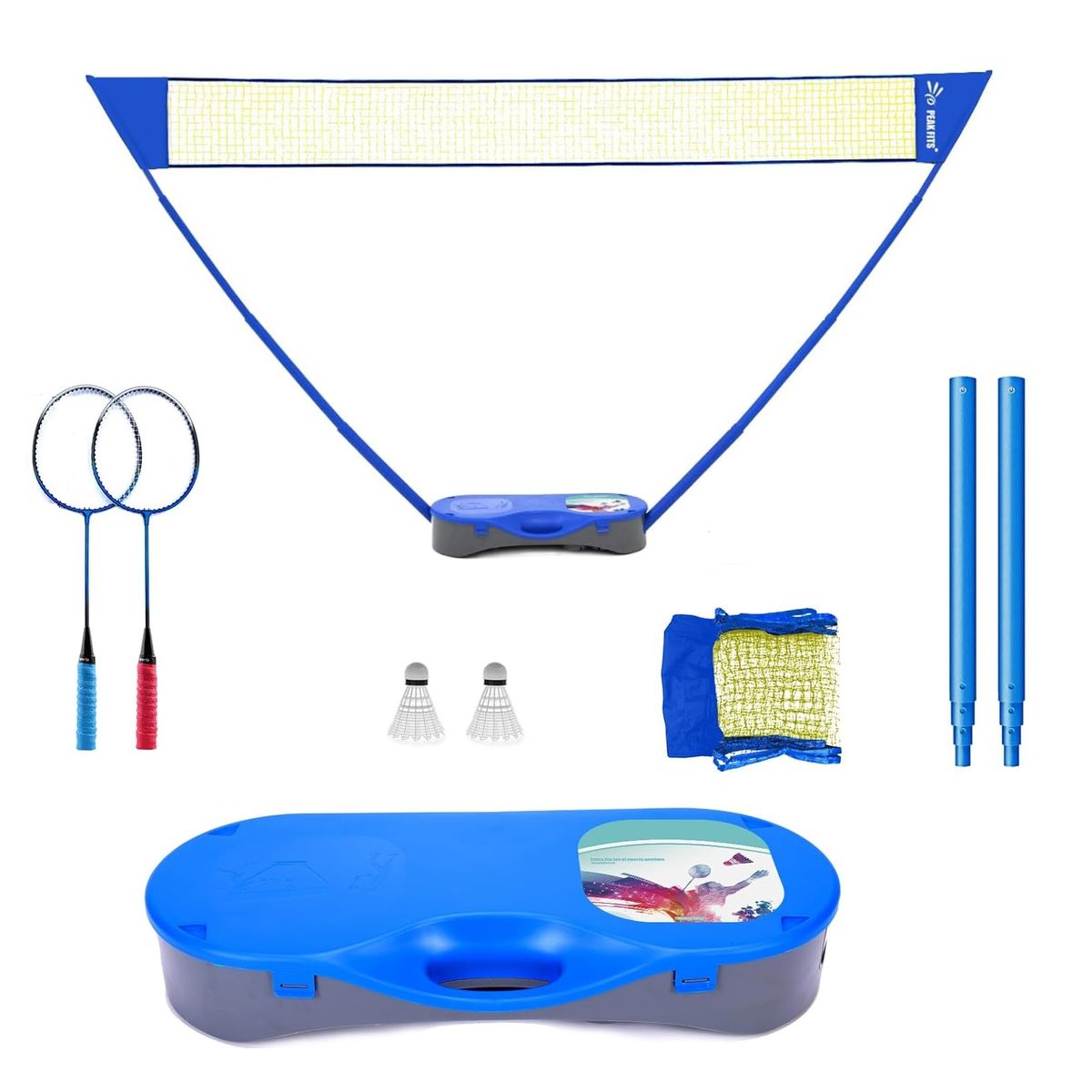 GENERICO - Set De Bádminton Auto Armable Y Transportable + Accesorios