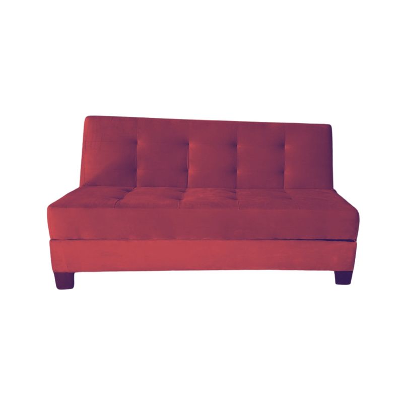 MUEBLES HVM - Futon Cama Baul Patagonia 15P Burdeo  felpa Pmadera