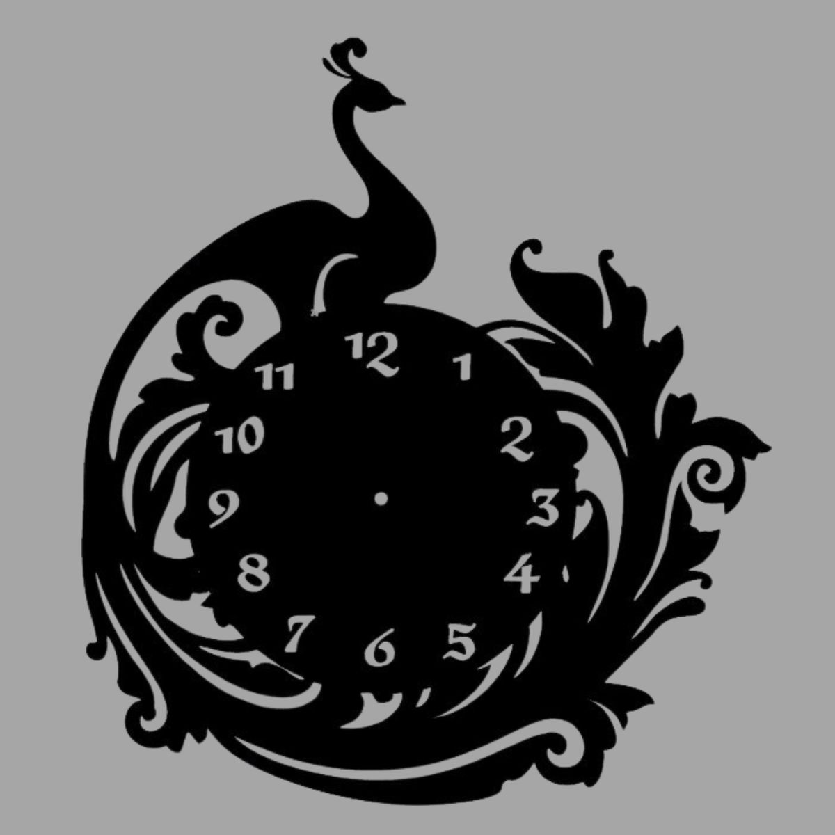 GENERICO - Reloj Artesanal Madera - Pavo Real