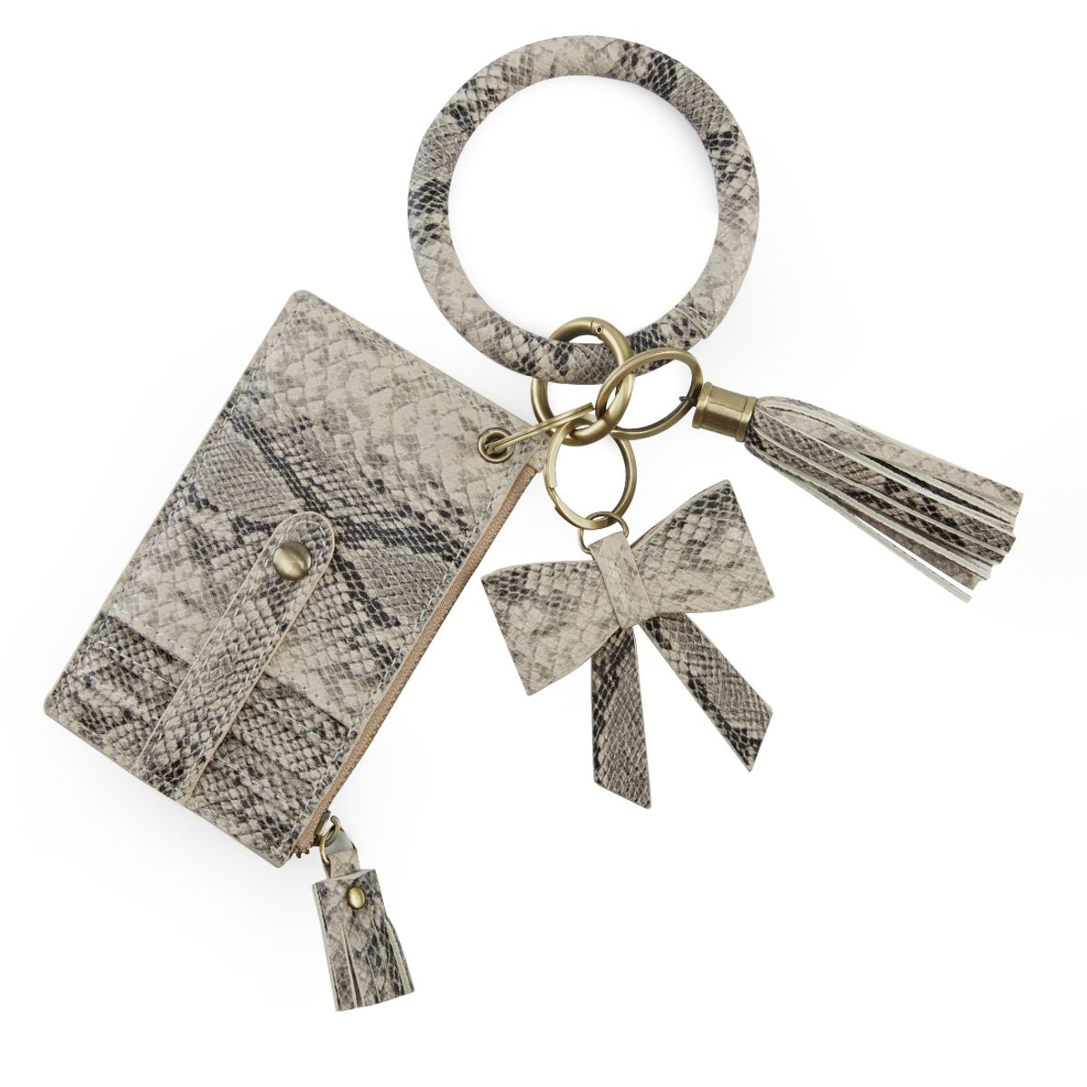 ECOSUSI - Ecosusi Llavero de pulsera con borla y lazo - Serpiente