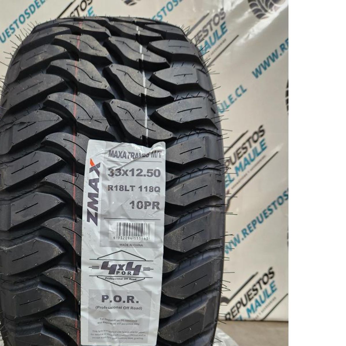 GENERAL TIRE - NEUMATICO 33X12.5 R18LT W ZMAX MAXATRAVES MT 118Q 10PR
