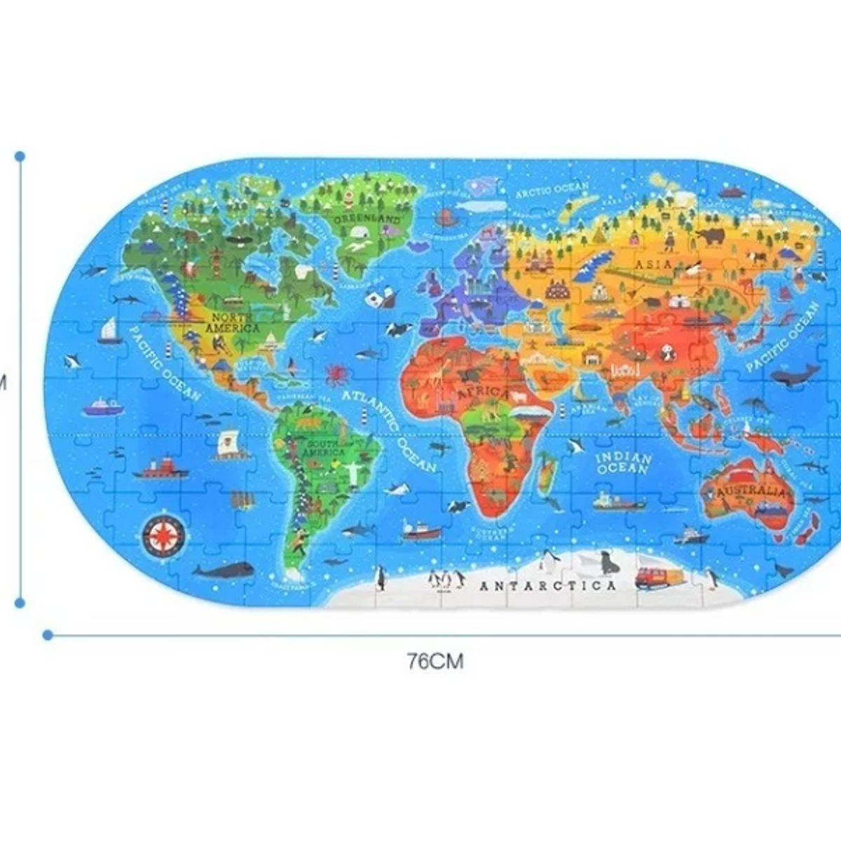 GENERICO - Maleta Puzzle Nuestro Mundo - Mideer - Rompecabezas