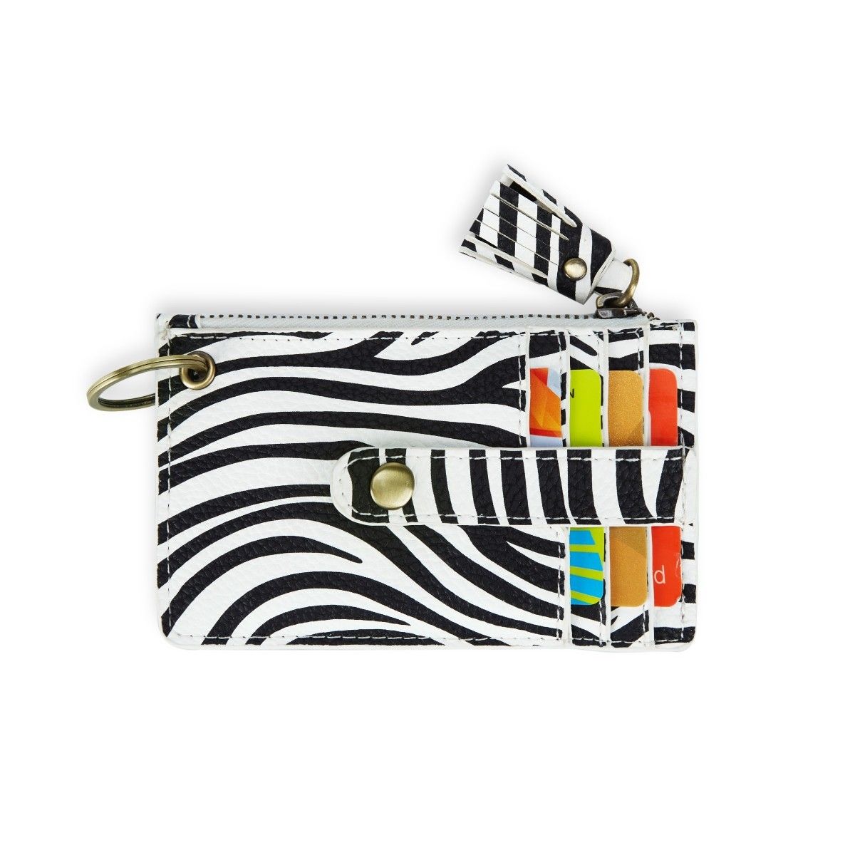 ECOSUSI - Ecosusi Llavero De Pulsera Para Mujer Con Borla Y Lazo - Zebra