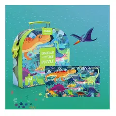 GENERICO - Maleta Puzzle Dinosaurios - Mideer - Rompecabezas