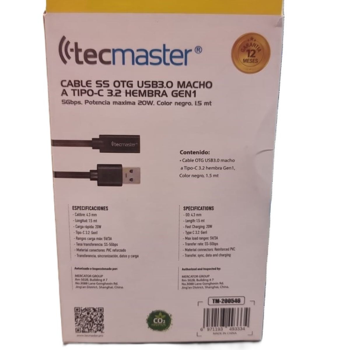 TECMASTER - CABLE TIPO C HEMBRA TECMASTER