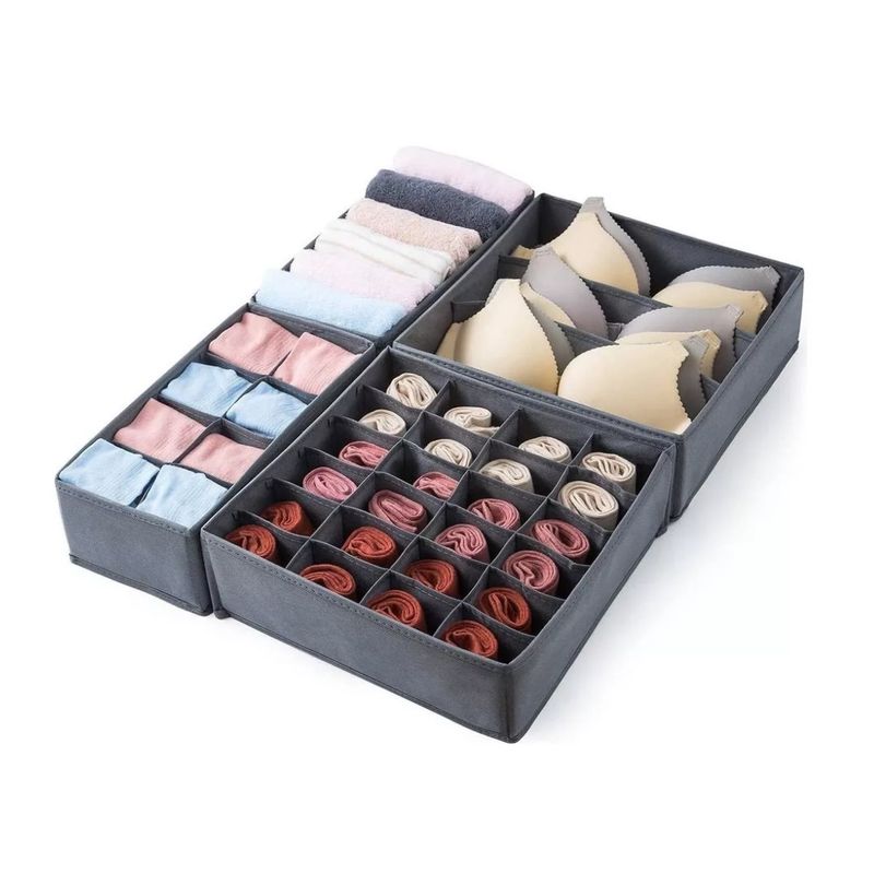 GENERICO - Organizador Ropa Interior Divisor Cajones Casatua Set De 4