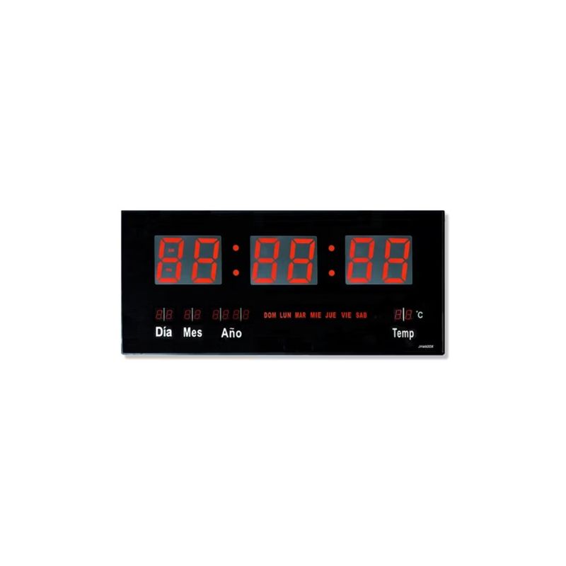 GENERICO - Reloj Digital Led Pared Hora Fecha Temperatura