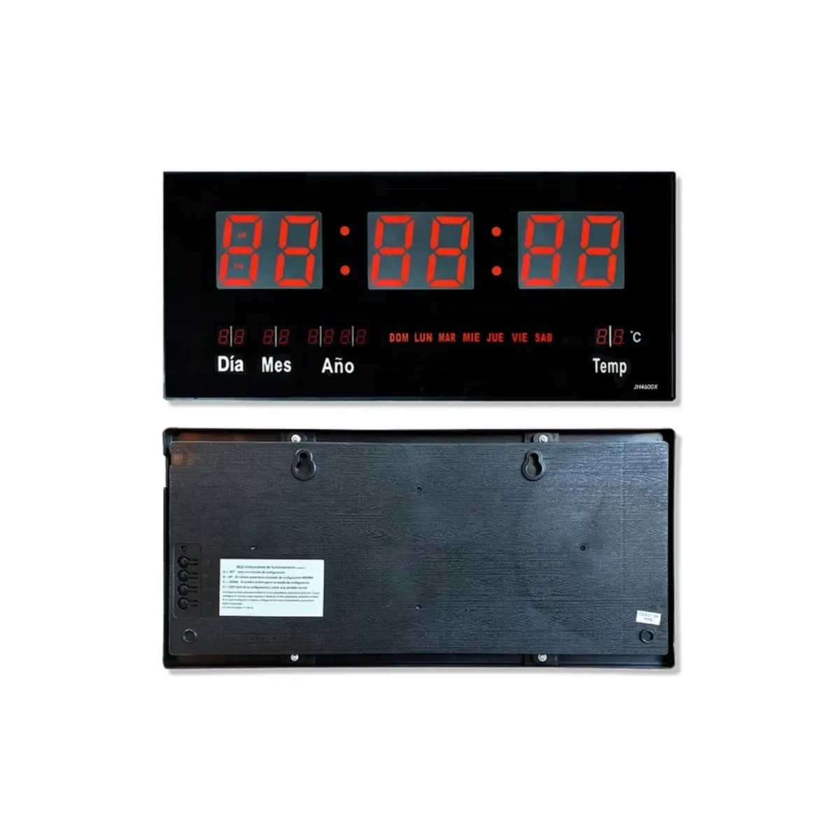 GENERICO - Reloj Digital Led Pared Hora Fecha Temperatura