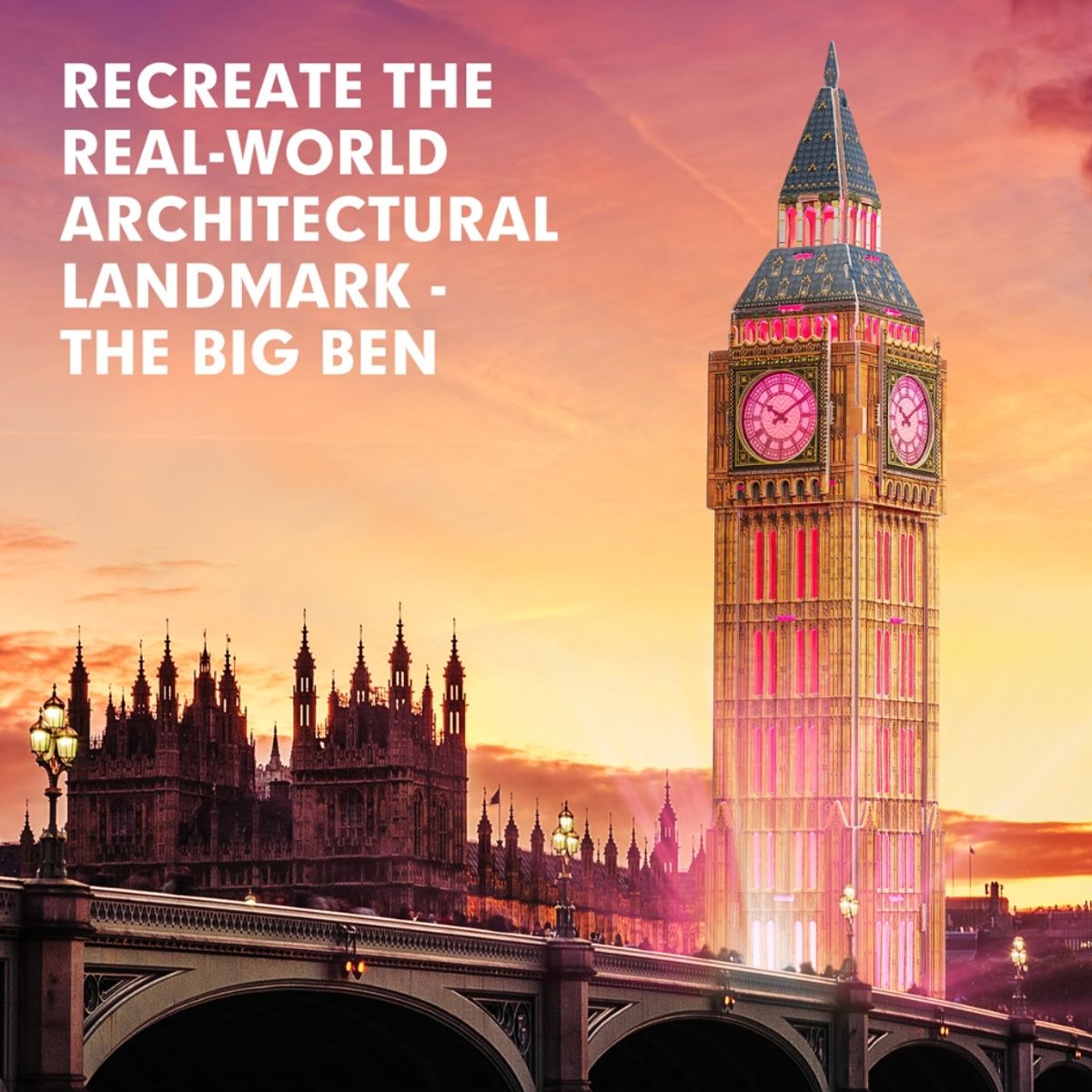 CUBICFUN - Puzzle 3D - Big Ben LED Night Edition- CUBICFUN