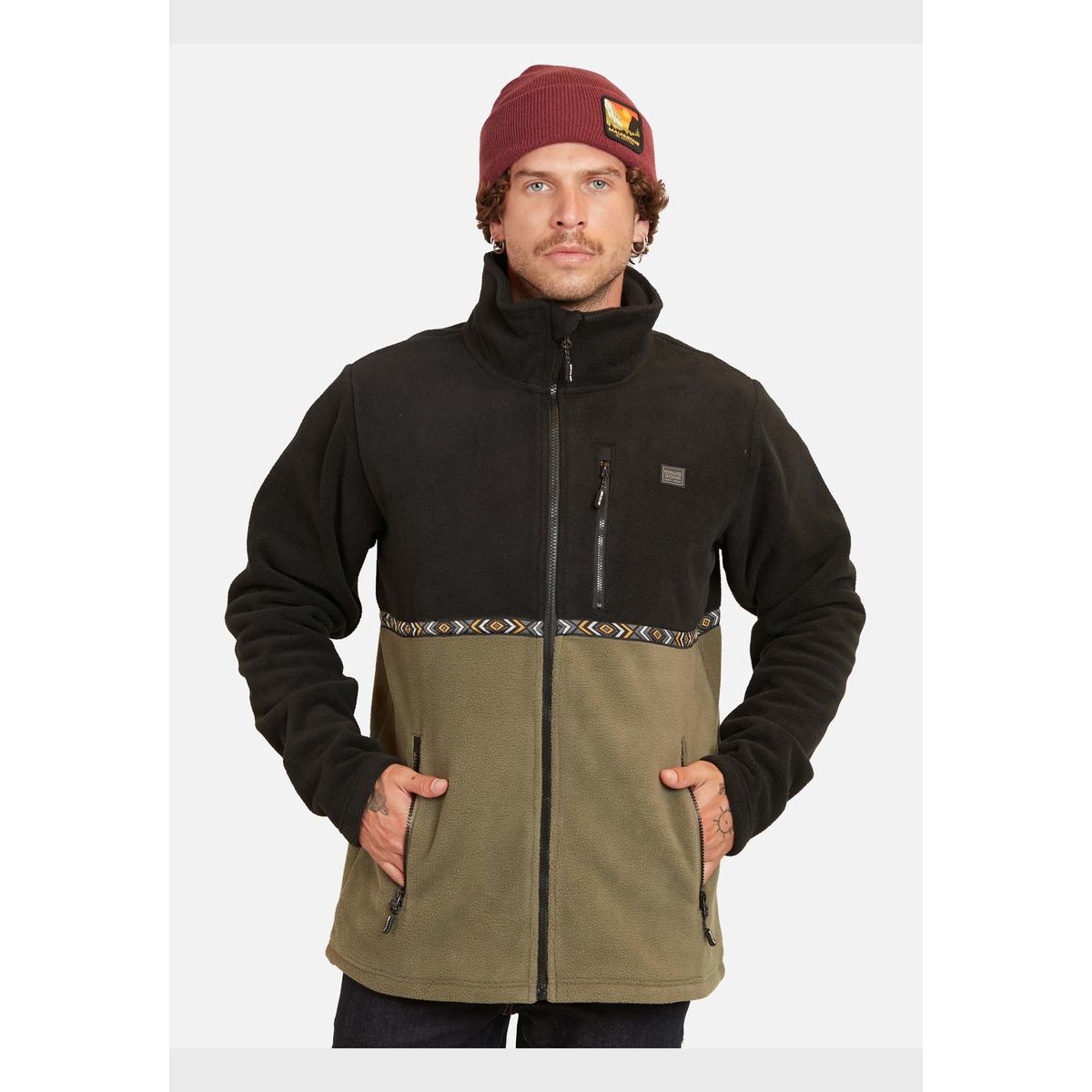 MAUI AND SONS - Poleron Micropolar Milks Verde Hombre Maui And Sons