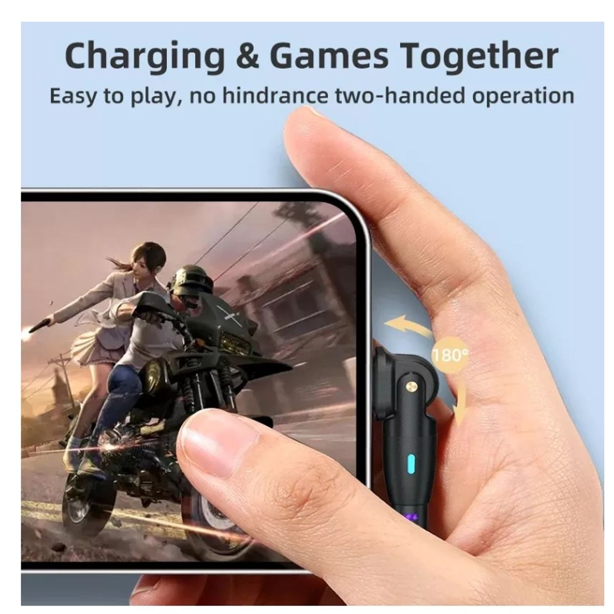 GENERICO - Cable Usb A Usb-c Carga Rápida 3a 18w 2 Metros 180º Morado