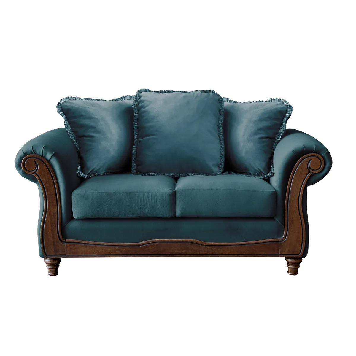 LATAM HOME - Juego de Living Latam Home Rimini 3-2 Azul Petróleo