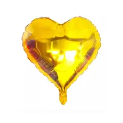 GENERICO - Globo Diseño Corazon Dorado- 2 Unidades