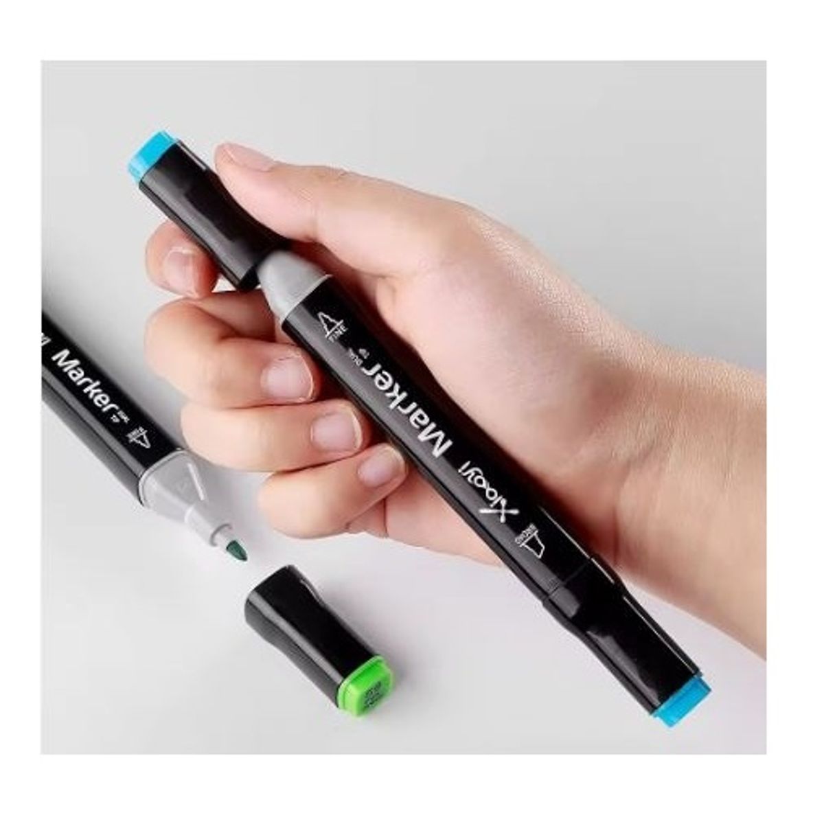 GENERICO - Set De 168 Marcadores Plumones Doble Puntar (PREMIUM)